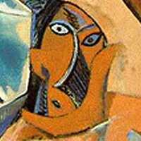 Cubist face by Picasso