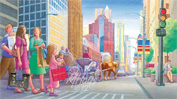 W is for Windy City picture Book original art